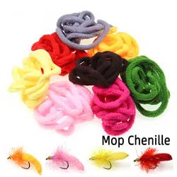 1m/Pack 7mm Wide Fly Tying Mop Chenille StoneFly Mop Fly Emerging caddis Nymphs Egg Fly Tying Material Trout Fishing Lures