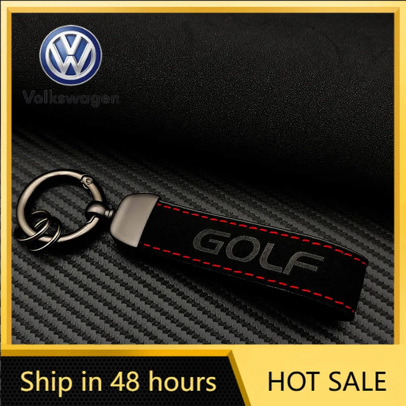 

For VW Volkswagen Jetta MK5 Golf Luxury Suede Leather Key Chain Rings Golf Logo Car Keychain For VW Volkswagen Golf 4 5 6 7 8 GT