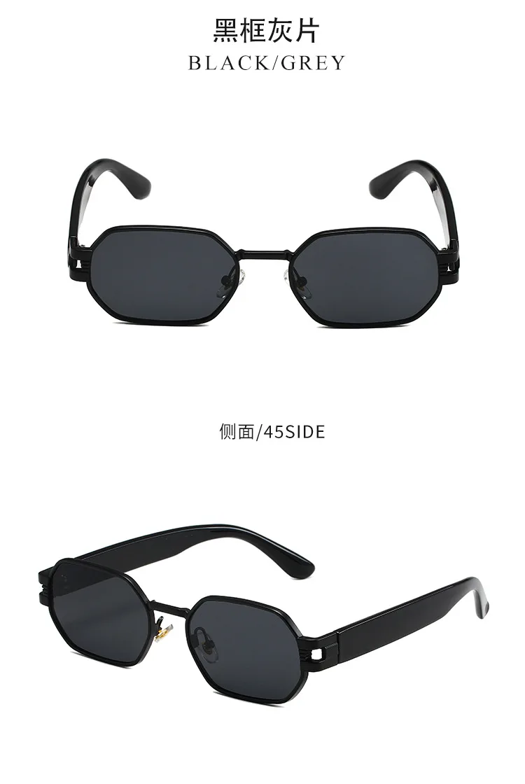 Neue Ankunft Vintage Quadrat Sonnenbrille Frauen Männer Rechteck Sonnenbrille Weiblichen Brillen Metall Rahmen Männlich Weiblich Brillen – Detail 7