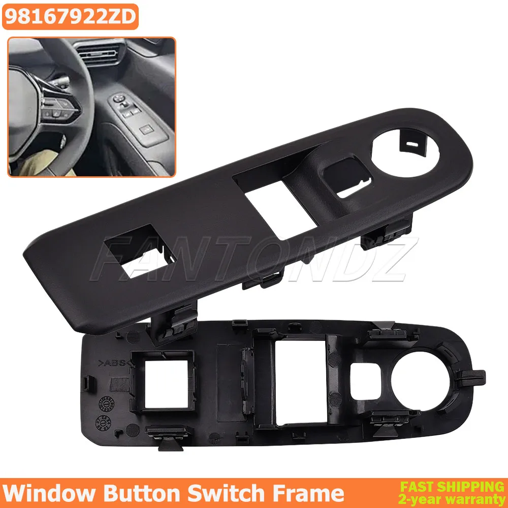 Car Window Button Switch Frame For Peugeot Partner Rifter Mk4 K9 Citroen Berlingo 98167922ZD Window Switch Panel Front Right RHD
