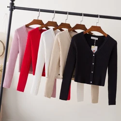 haut rose crop top manche longue korean style vetement femme 2024 pull court cardigan noir tops cardigan tricoté à manches longues laine à tricoter cardigans gilet vêtements tricot manteaux enrouler fashion mode