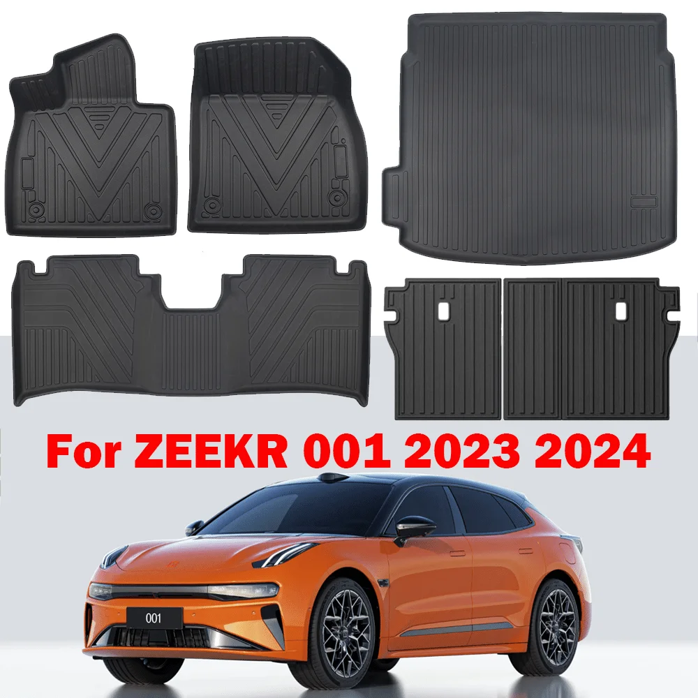 

Для ZEEKR 001 2023-2024 Автомобильные коврики для багажника Коврик для багажника TPE Водонепроницаемая подставка для ног Левая рука водитель Всепогодные 3D коврики