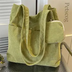 Shoulder Bags For Women Nylon Large Capacity Soft Travel Tote Bag Fashion Casual Ladies Crossbody Bag Green