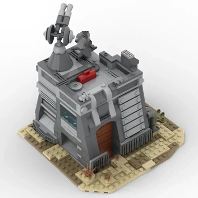 

Звездная модель фильма Moc, строительные кирпичи, база Empire Desert Outpost, технология, модульные блоки, подарки, рождественские игрушки, наборы «сделай сам», сборка