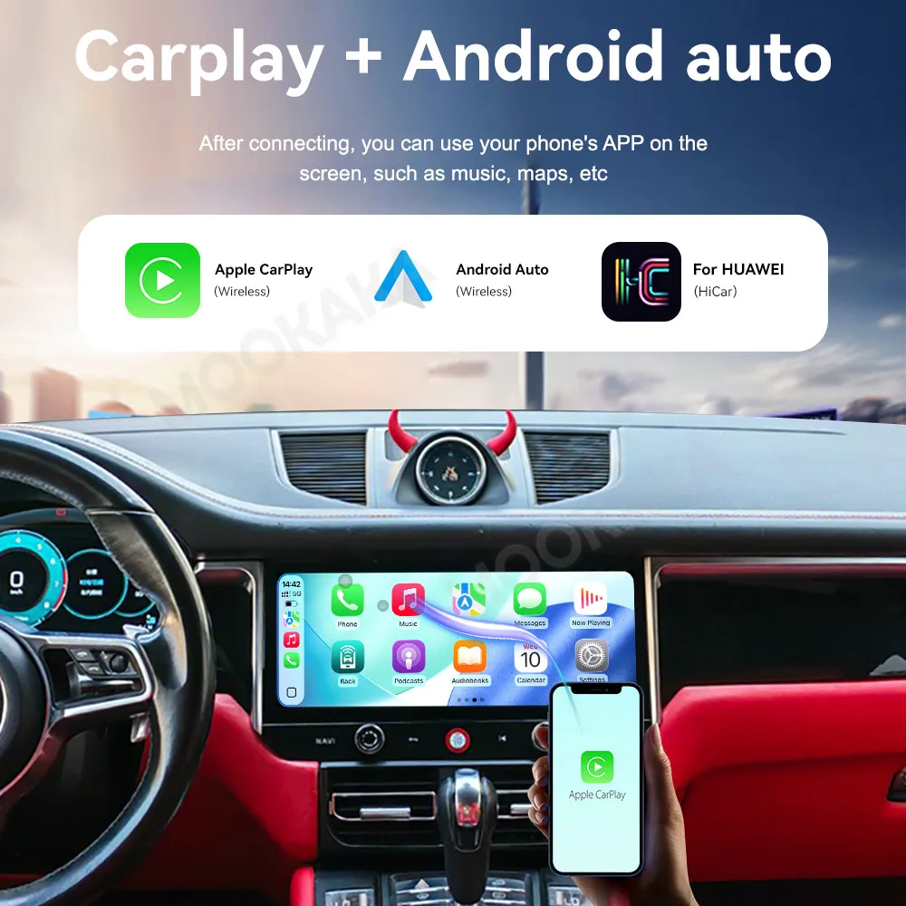 

Автомобильный мультимедийный плеер Android 15.0 Carplay для Porsche Macan 2014-2017, навигация, автомагнитола, стереофонический рекордер, экран 12.3 дюйма