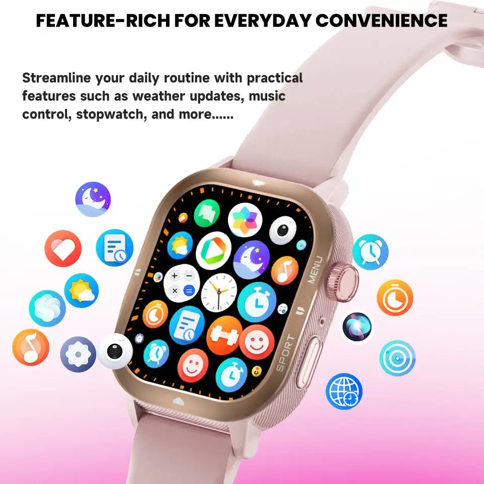 

2025 New Smart Watch for Men/Women Fitness Tracking Smartwatch 10M Waterproof Heart Rate/Sleep Monitoring for Valentine's Day