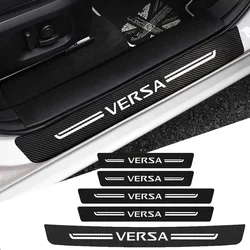 Car Door Sill Protective Rear Threshold Trunk Bumper Guard Sticker for Nissan Versa Logo 2024 2020 2022 Auto Anti-Scratch Cover
