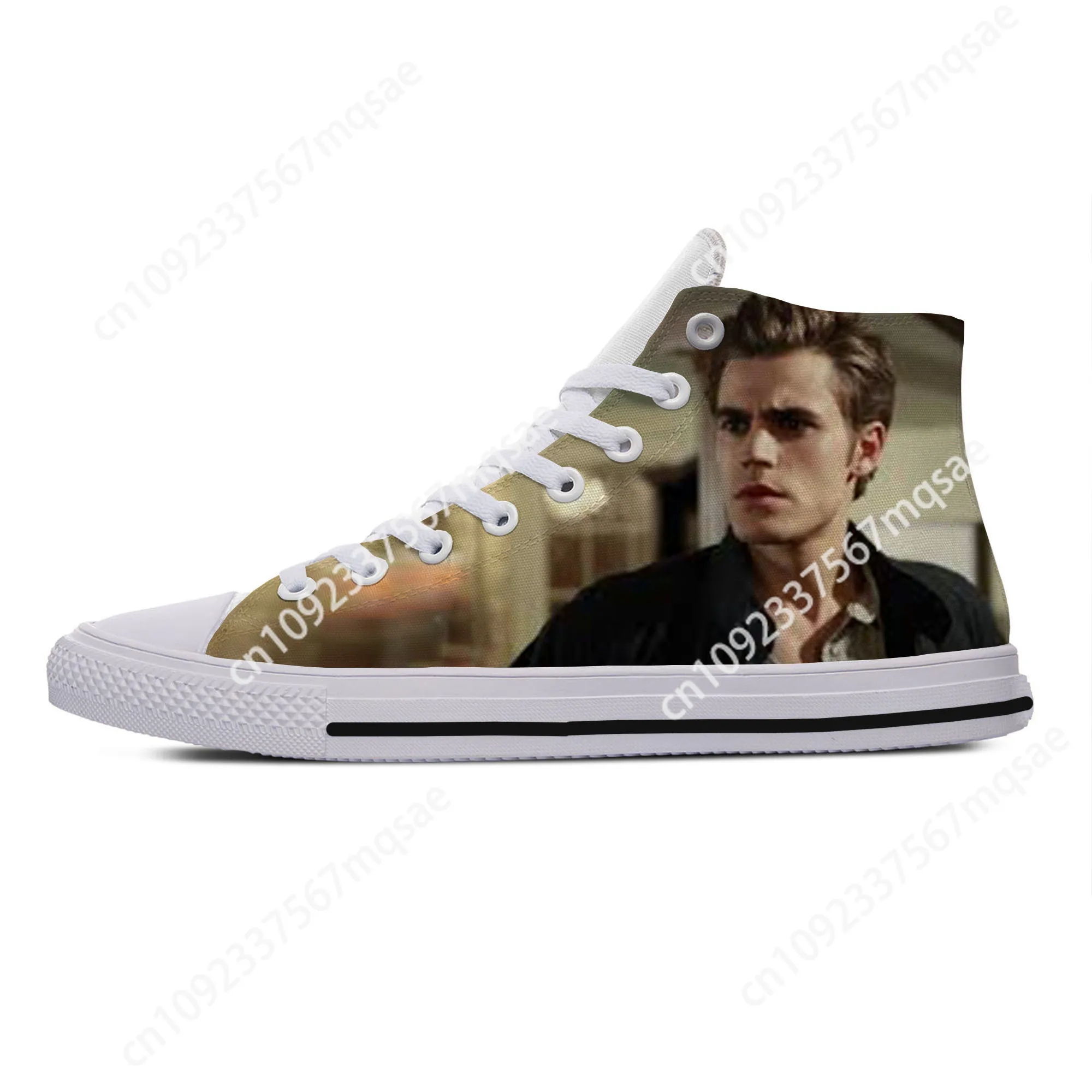 Hot Fashion Summer High Quality Sneakers Handiness Casual Shoes Men Women The Vampire Diaries Paul Wesley High Top Board Shoes