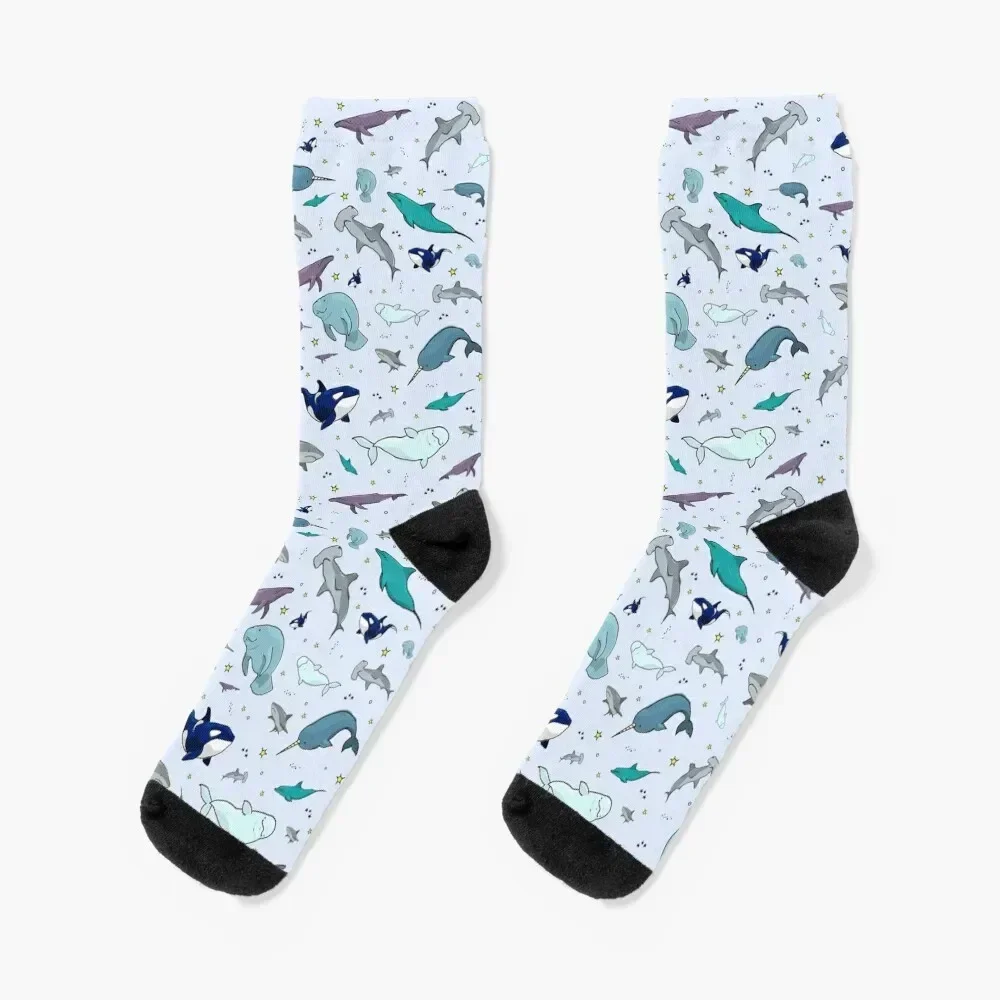 

Ocean in Blue Socks kids loose Male Socks Women's