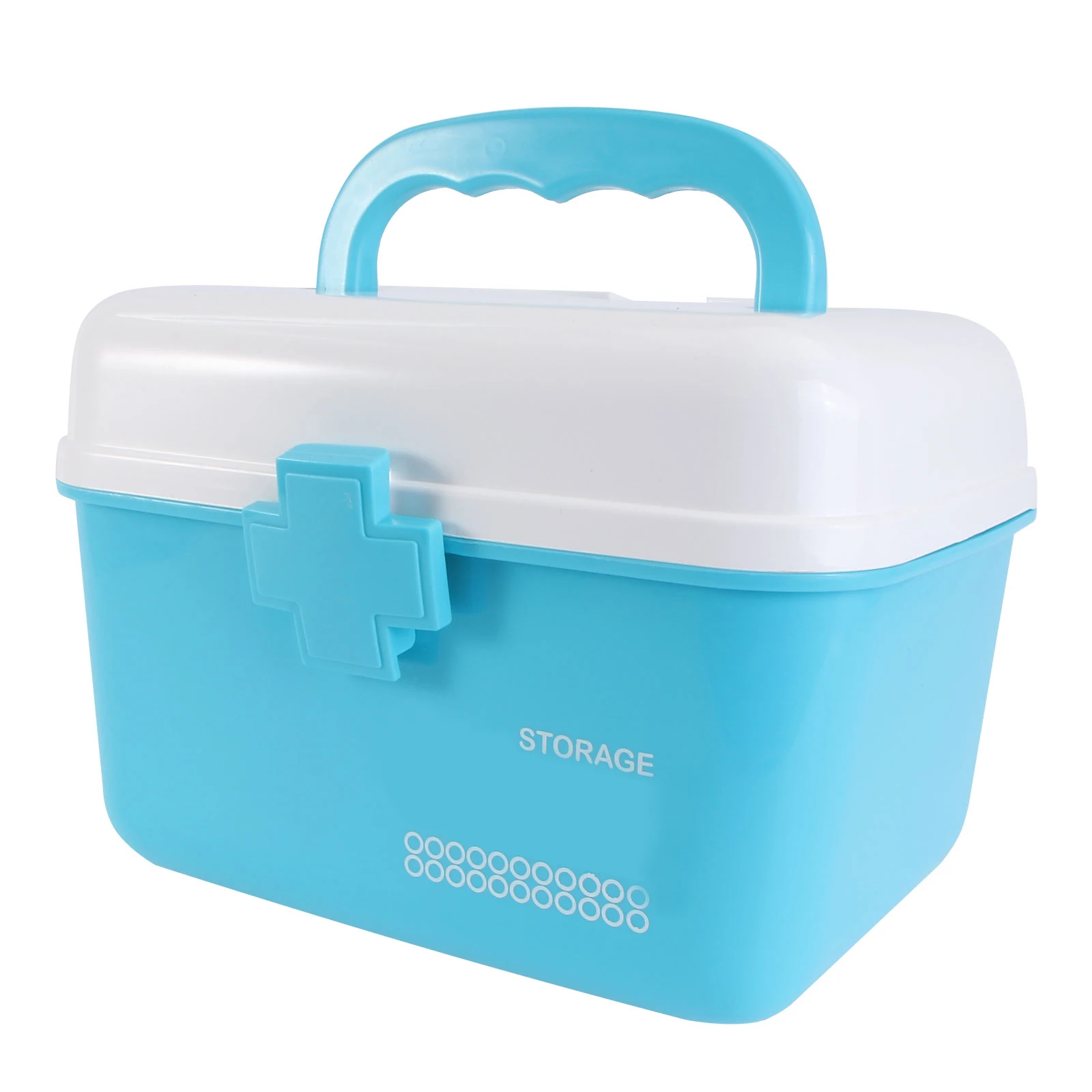 

Portable Medicine Box First Aid Pink Storage Container Organizer Lightweight Shockproof Durable Plastic Home Outdoor Health Care