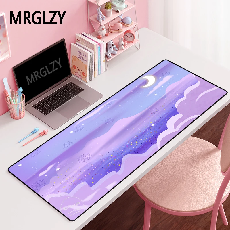 MRGLZY Cute Mouse Pad Large Gamer Desk Mats Kawaii Pink Nebula MousePad XXL Computer Gaming Accessories for Dedales Gamer Csgo