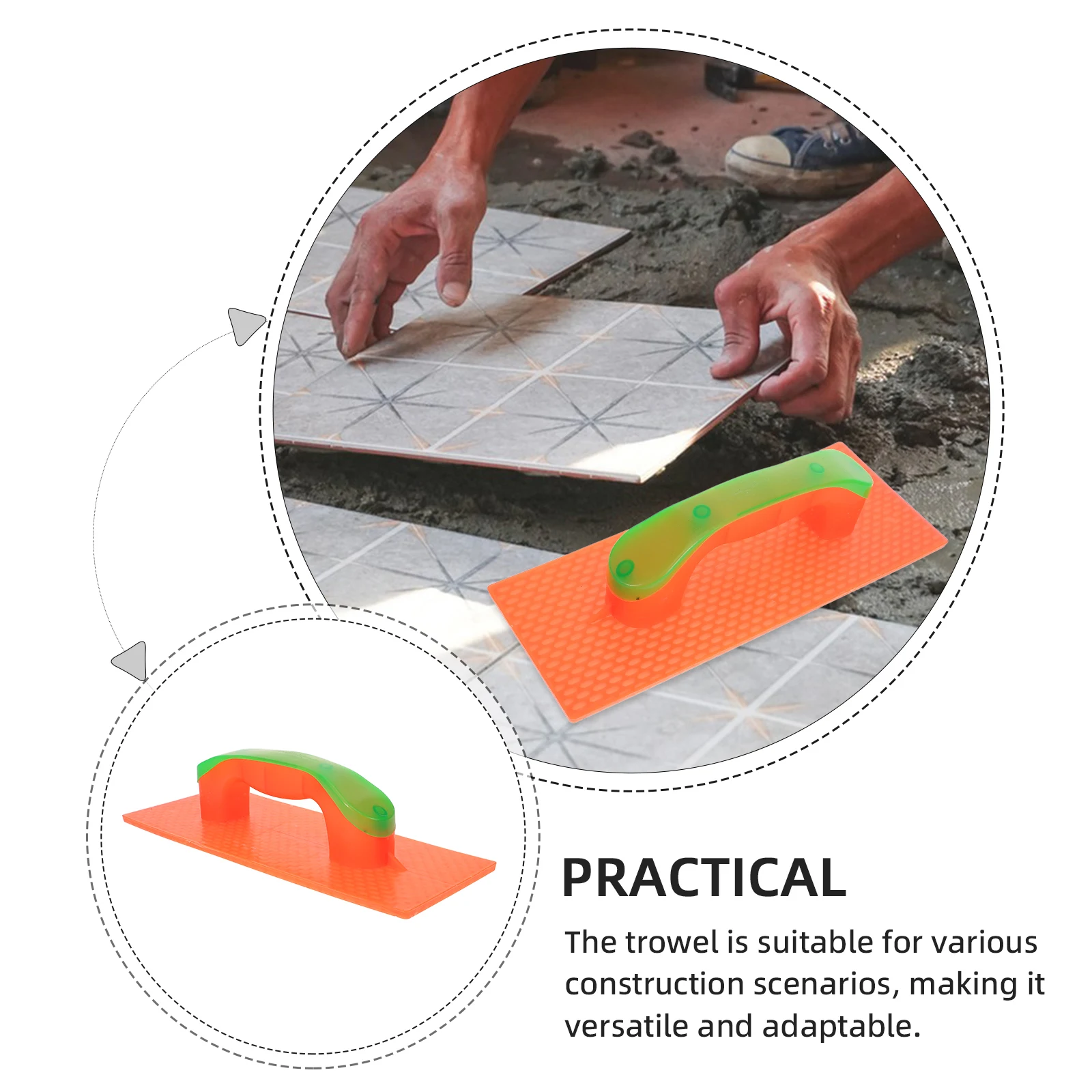 เกรียงพลาสติก Drywall คอนกรีตเครื่องมือ Heavy Duty Hand Garden เครื่องมือน้ําหนักเบาแบบพกพาก่อสร้างสถานการณ์เกรียงซีเมนต์