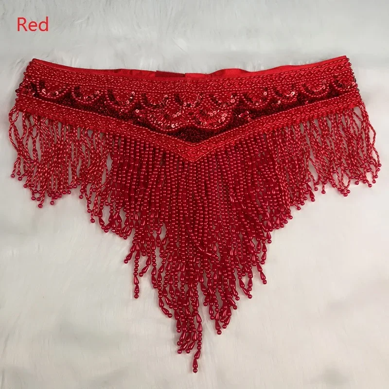 

New style Belly Dance Costume Women sequins Hip Scarf Wrap bellydancing Belts with tassel beads waist chain