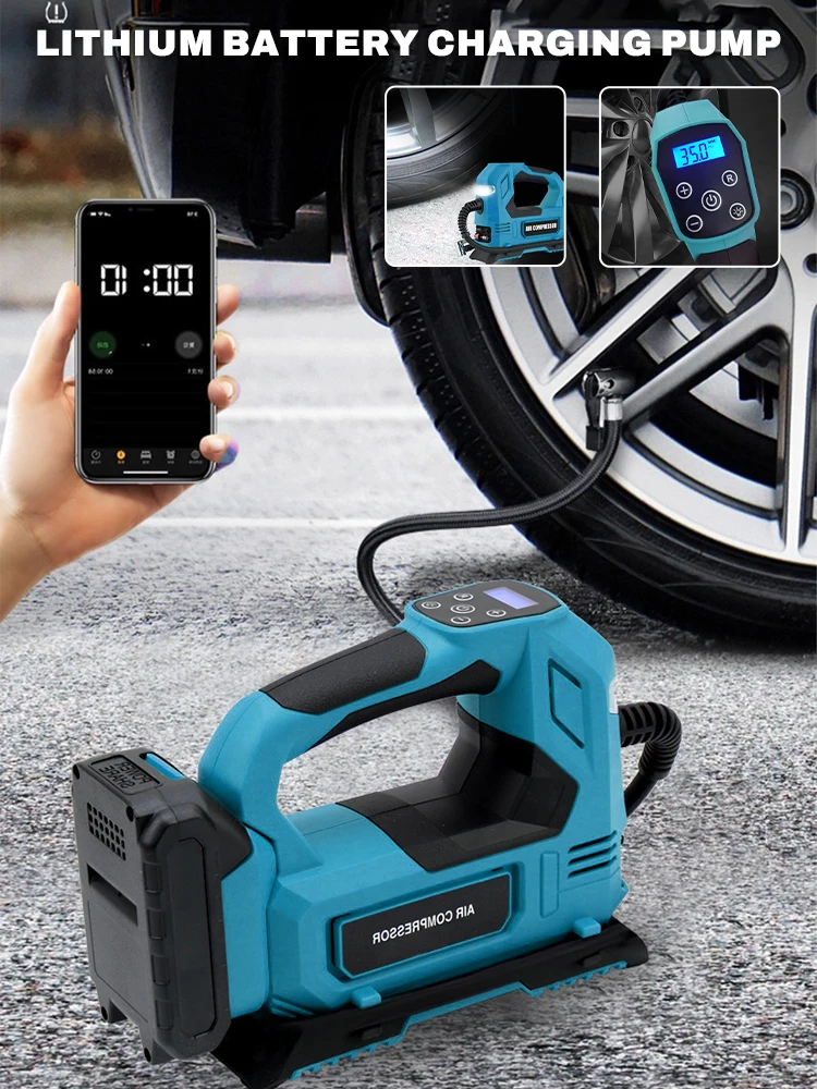 Automatic Cordless Inflator Electric Air Pump Handheld Car Tire Air Compressor For Makita 18V Battery