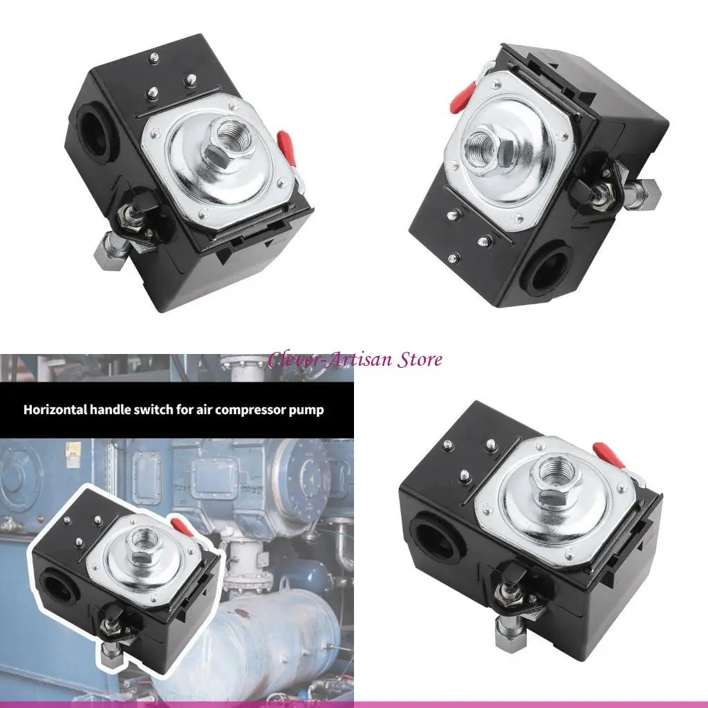 

E06B Air Compressor Pressure Regulator Release Valves Switches Plastic Metal Structure 90-120PSI/120-150PSI/135-175PSI