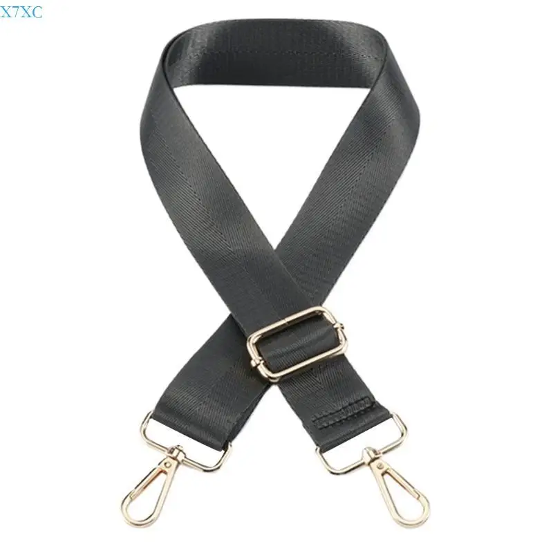 

X7XC Adjustable Bag Strap Solid Color Wide Shoulder Strap Canvas Replacement Belt
