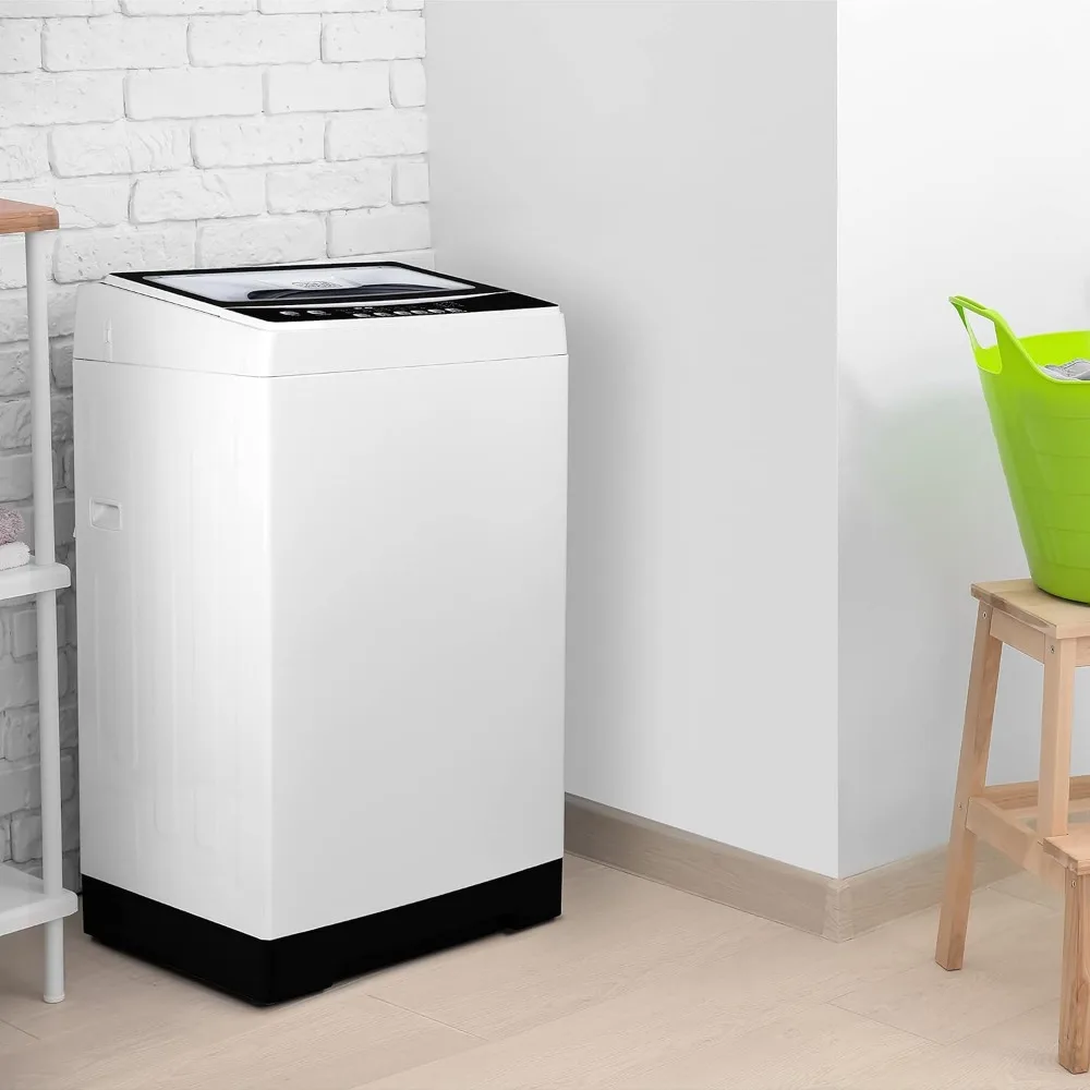 Small Portable Washer, Washing Machine for Household Use, Portable Washer 3.0 Cu. Ft., Transparent Lid & LED Display