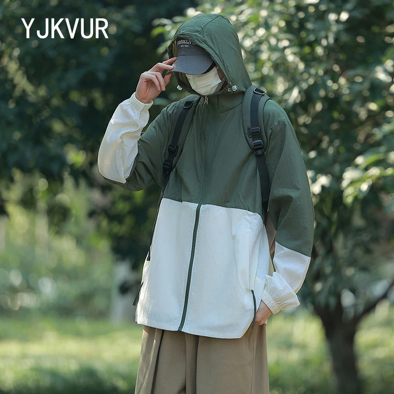 YJKVUR UPF 50+ UV Sun Protection Unisex Jacket Men 2024 New Lightweight Hiking Zip up Outdoor Hoodie Long Sleeve Sun Shirt Coat