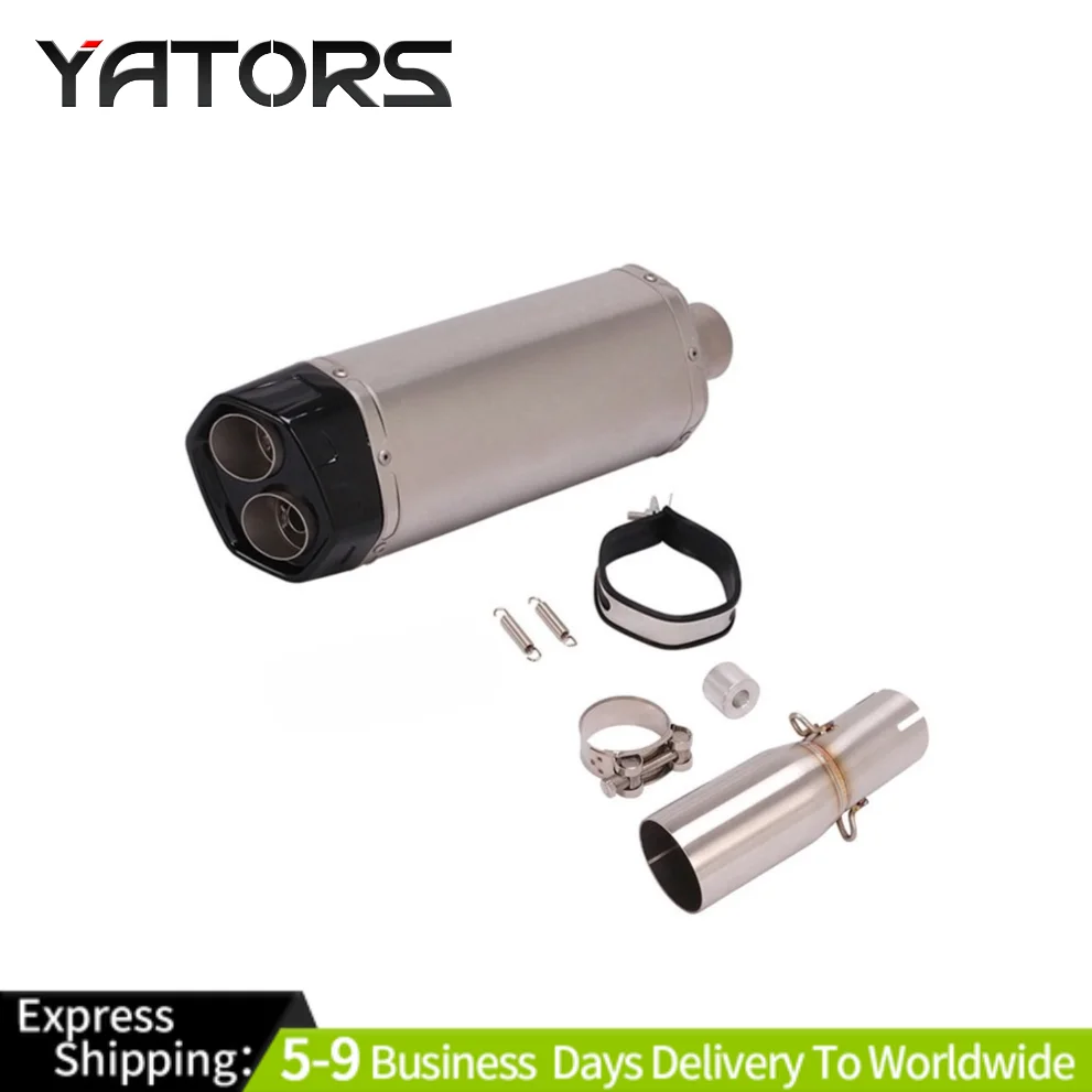 

For KYMCO AK550 Modified Exhaust Tips 470mm Muffler Tail Pipe Mid Link Pipe Slip Exhaust Systems Exhausts Pipes