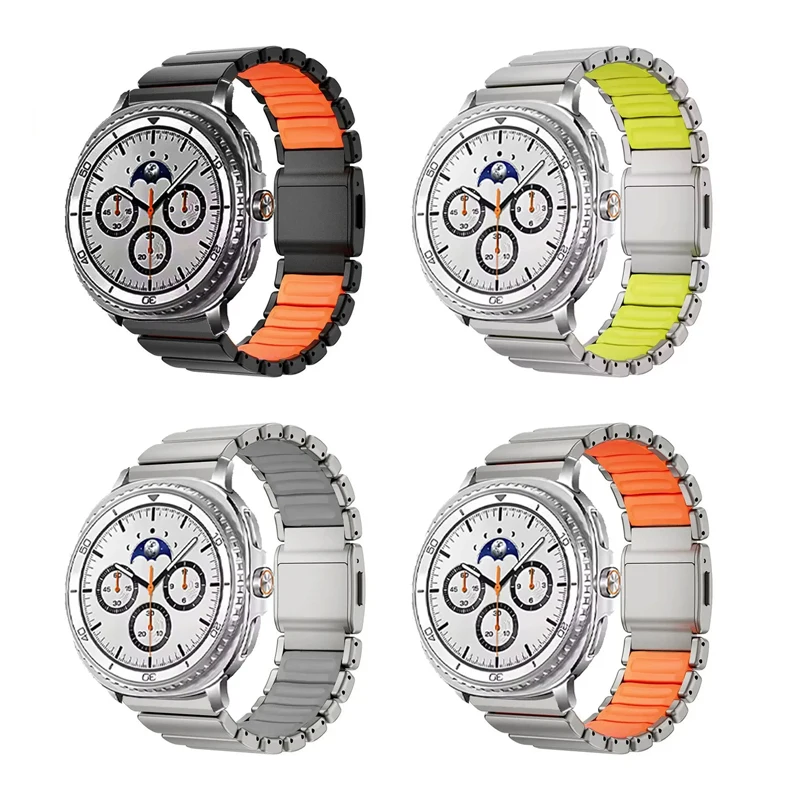 Luxuriöses Metall-Magnetarmband für Samsung Galaxy Watch 8 40mm 44mm 8 46mm Schnallenband für Galaxy Watch 7 Ultra 2025 47mm Armband