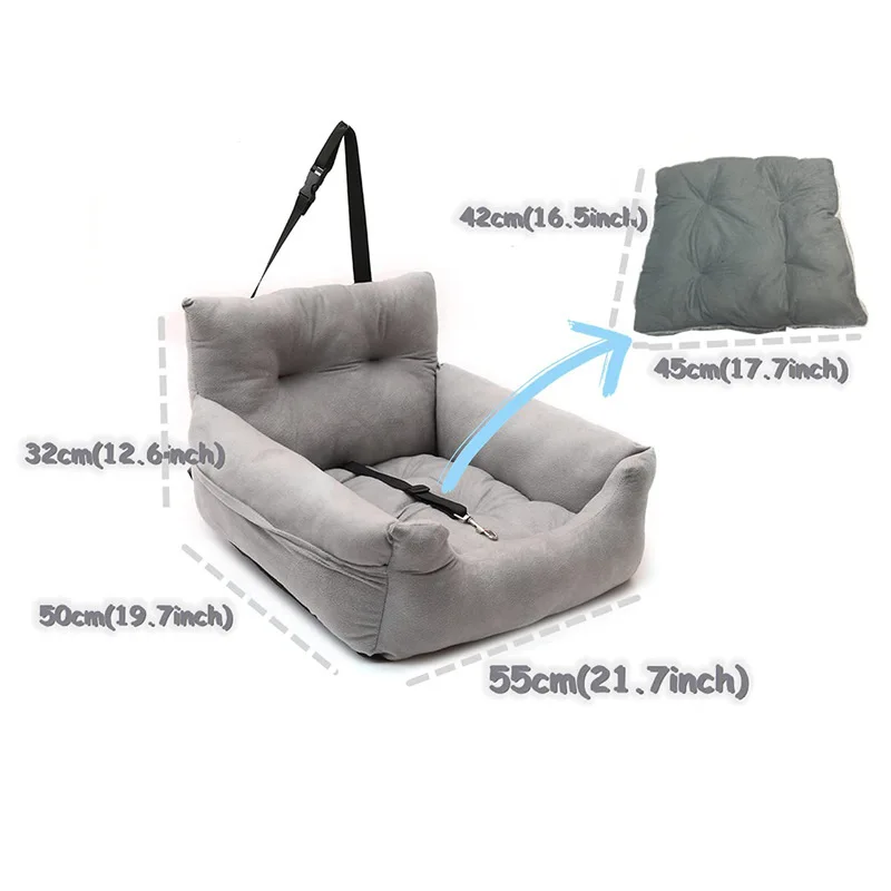 Car Seat Cover for Small and Medium Dogs, Travel Sofa, Front and Back Seat, Pet Carrier Bed