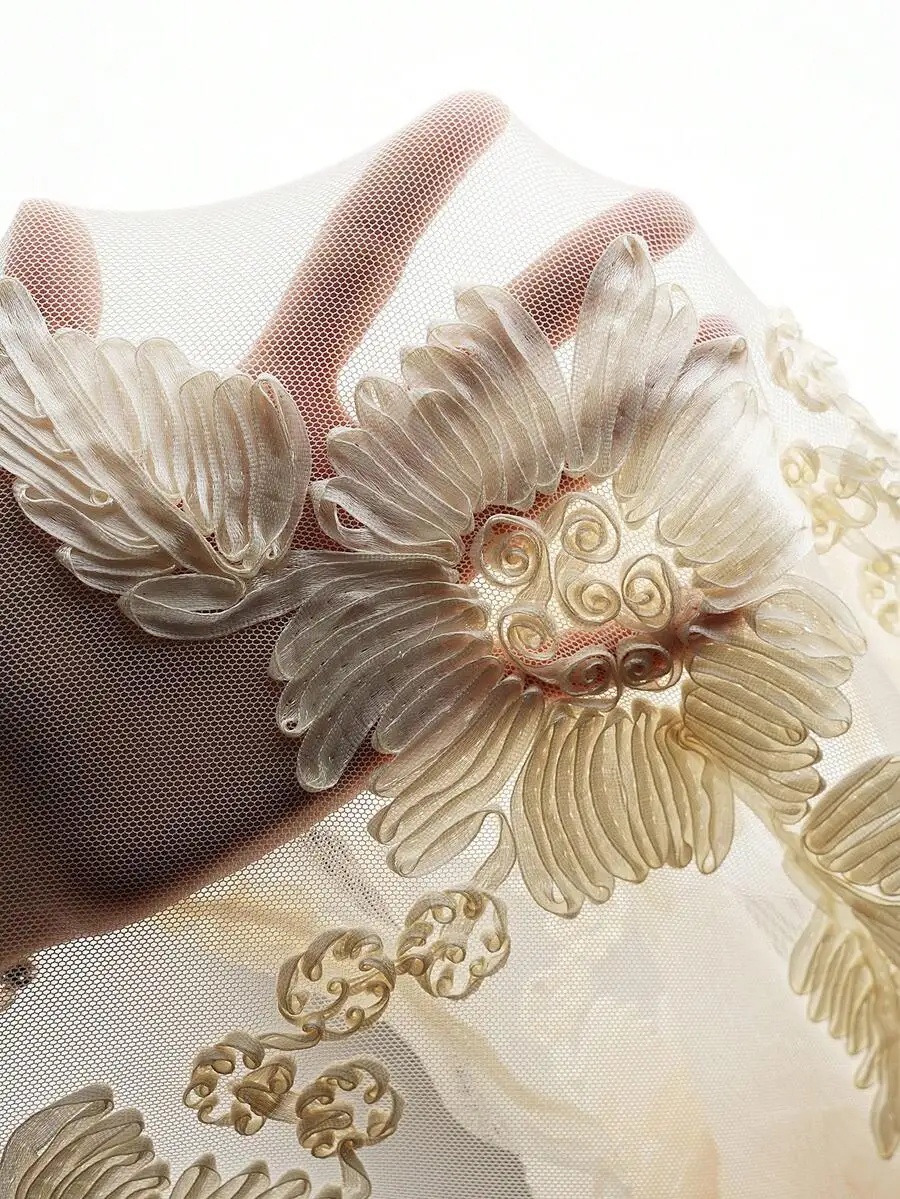 

Elegant Floral Embroidery Mermaid Backless Halter Maternity Dress Summer
