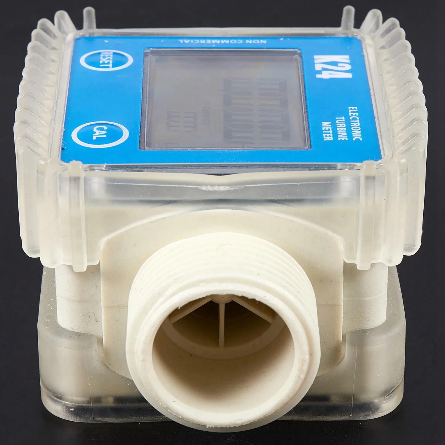 1 Pcs K24 Lcd Turbine Digital Fuel Flow Meter Widely Used For Chemicals Water