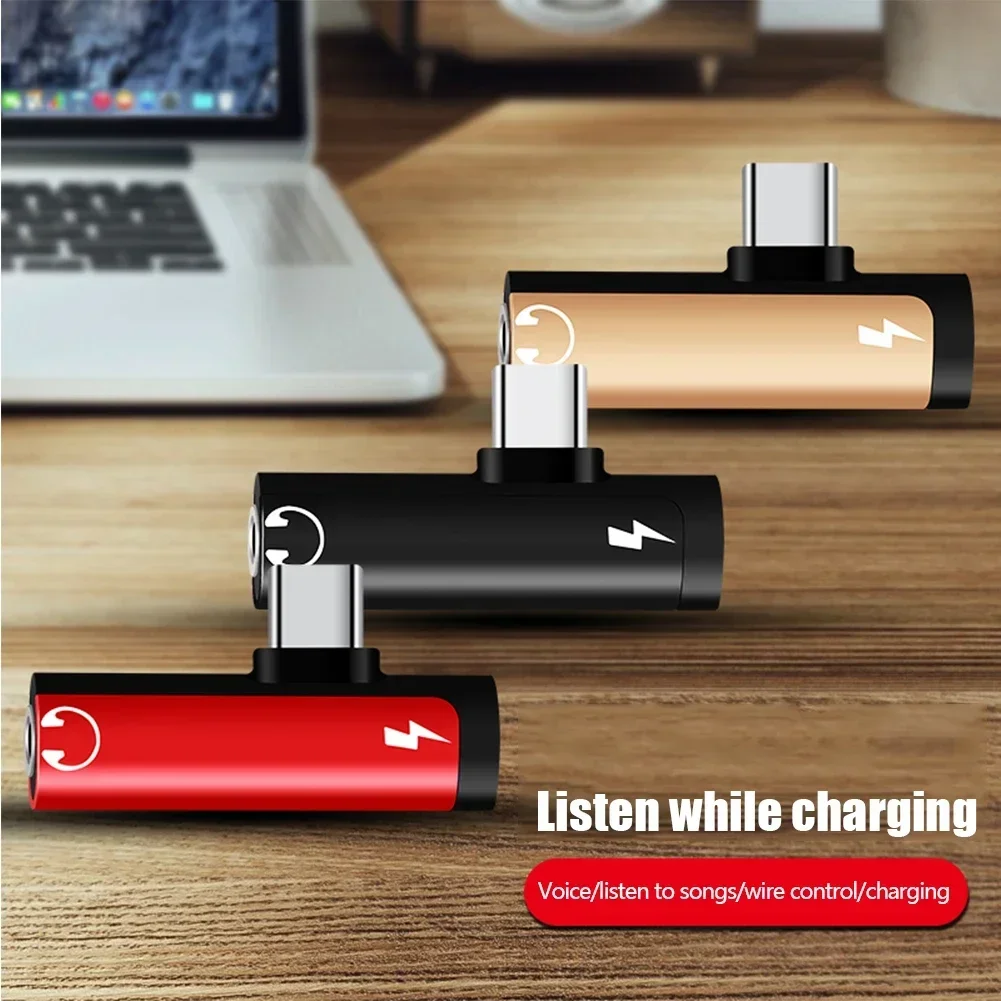 رقاقة رقمية USB من النوع C إلى 3.5 ملم جاك محول سماعة الرأس الصوتي الفاصل 20 وات شحن لهواوي Xiaomi 14 13 OnePlus 12