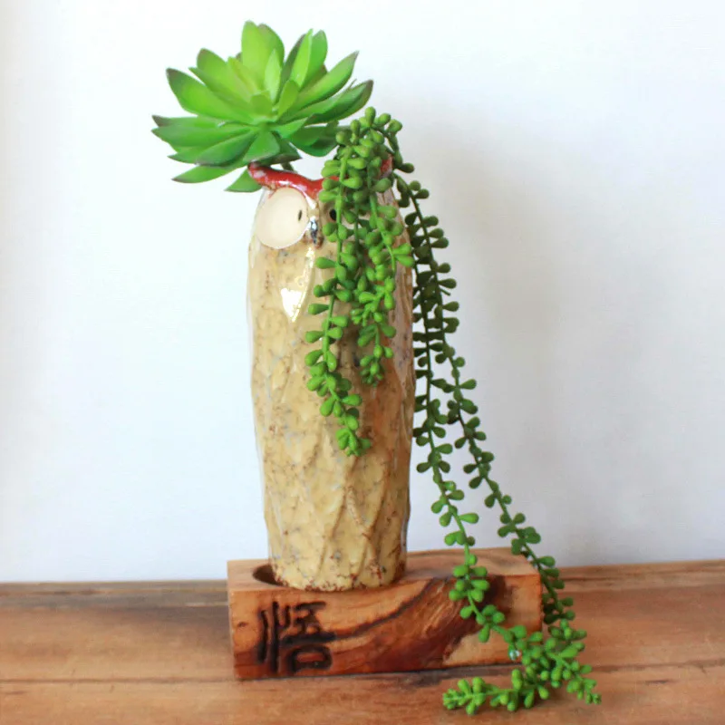 CXX ceramic succulent flower pot, plant old pile flower pot, dried flower insert
