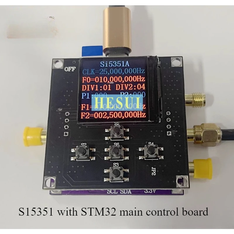 SI5351A SI5351 Module clock high precision 2.5KHz-200MHz adjustable clock signal generator Module With temperature compensation