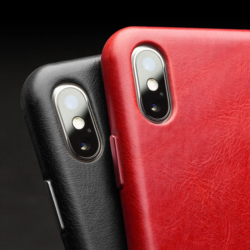 

Top Layer Nappa Horween Leather Phone Case for iPhone X XS XR Max Luxury Business Thin Holster Back Cover for iPhoneX XS XR Max