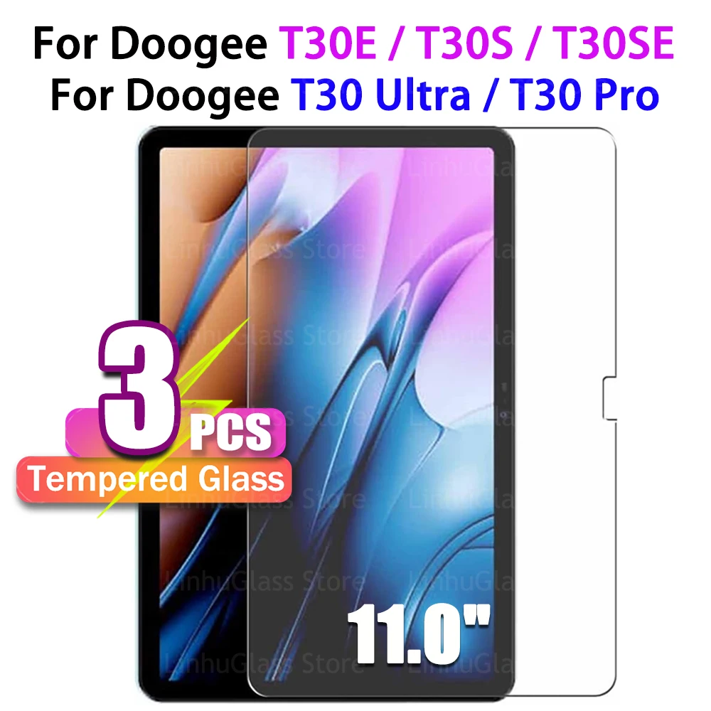 11 inch Protective Glass For DOOGEE T30 Pro / T30 Ultra / T30E / T30S / T30SE Anti-Scratch Tablet Screen Protector Tempered Film