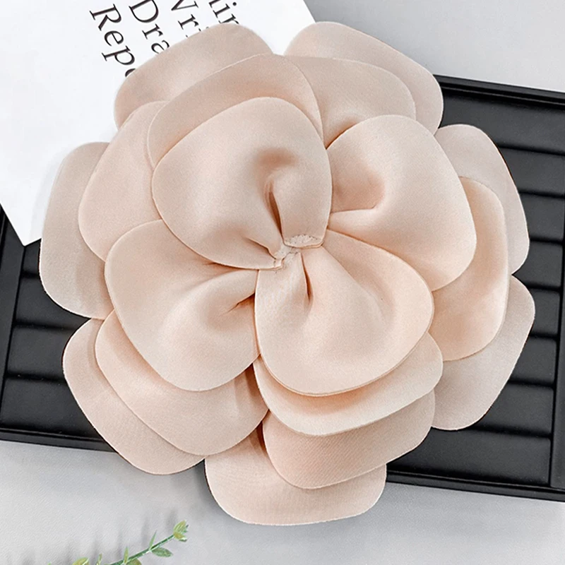 Large Flower Brooches for Women Wedding Dress Elegant Corsage Lapel Pins Korean Fabric Fashion Badge Jewelry Accessories Gifts 6