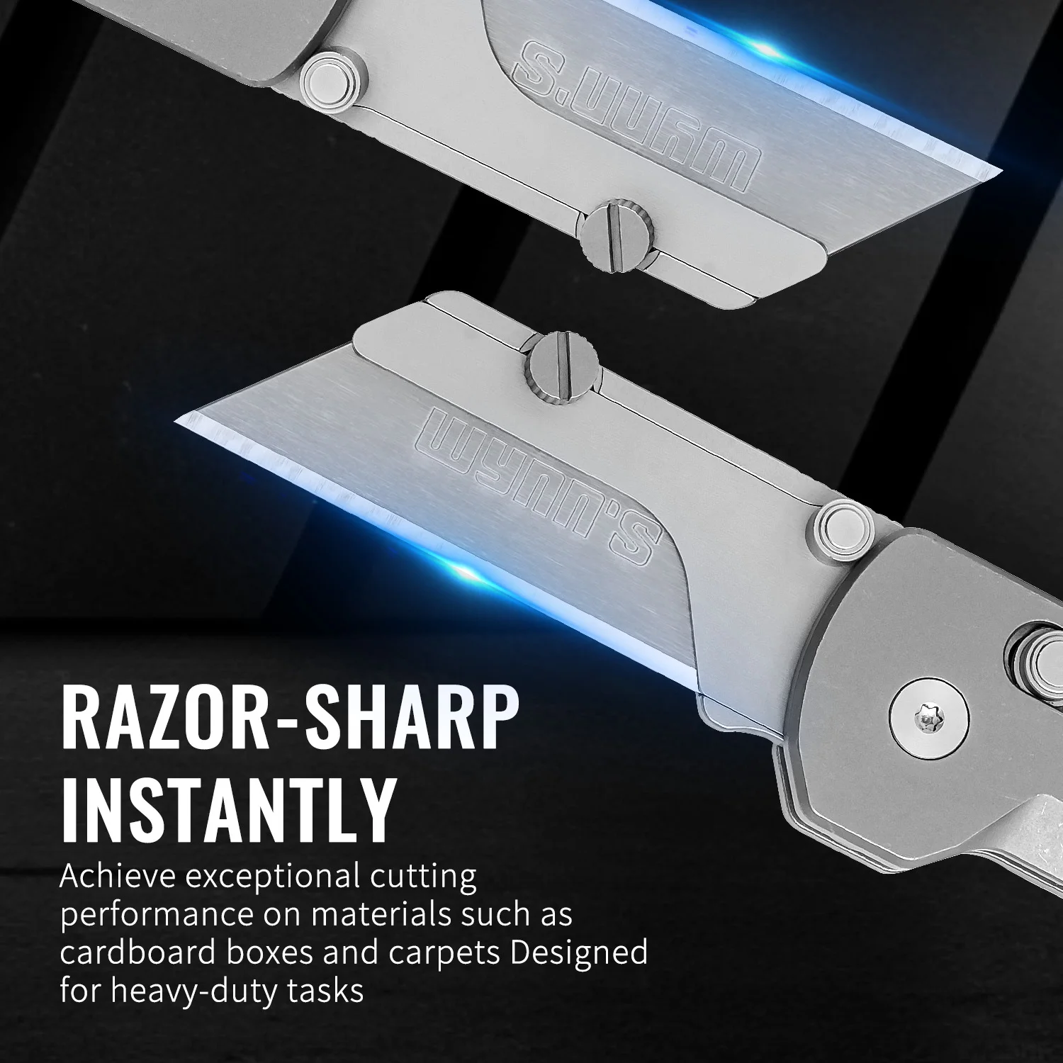 Utility Knife Titanium Alloy Folding Knife Pocket Knife EDC Wallpaper Cutter Paper Knife Replaceable SK5 Blades view 4