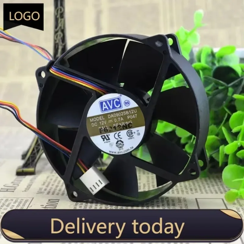 pa The Original AVC DA09025B12U 9225 9cm 90mm CPU fan 12V 0.7A double ball-bearing with 4pin temperature control