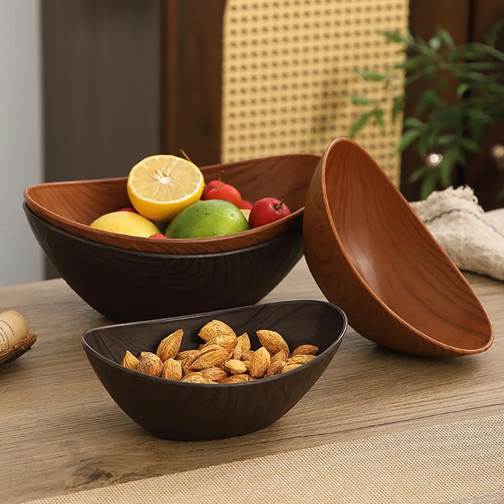 Kreative Obstplatte mit Holzmaserung, Desserttablett, Snack- und Obstplatte, wiederverwendbare Haushaltsplatte für die Küche ﻿ – Detail 7