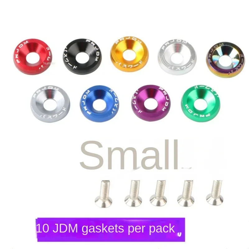 General Car Screw Gaskets Automobile Parts License Plate Frame Screws Decorative Spacer Aluminum Alloy Screws Gaskets