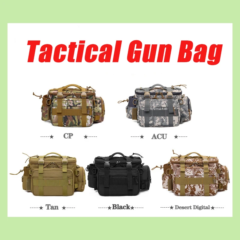 

Outdoor Military Tactical Gun Bag Army Training Hunting Shooting Molle Gun Bag Mountaineering Camping High Capacity Handbag