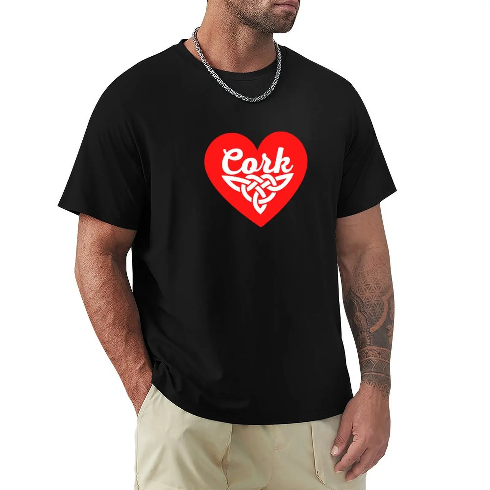 Cork, Celtic Irish T-Shirt Basic Short Sleeve T-Shirt for Men