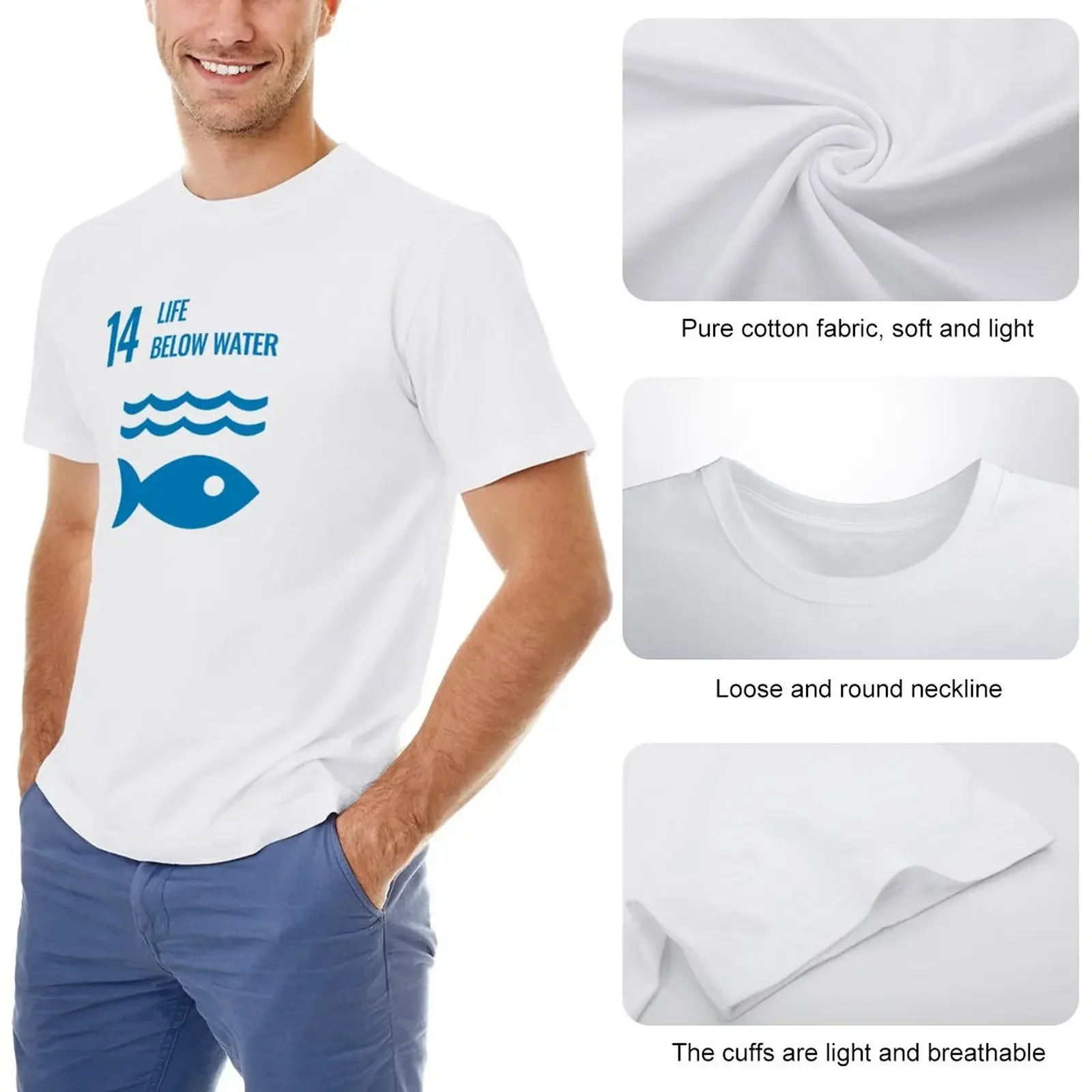 UN SDG 14 Life Below Water - Conserve and sustainably use the oceans, seas and marine resources for sustainable developm T-Shirt