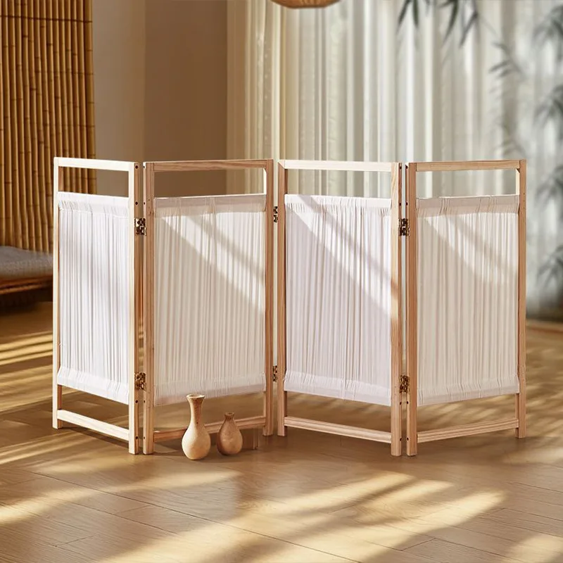 Solid wood screen entrance partition, retro new Chinese folding screen, bedroom, living room entrance baffle