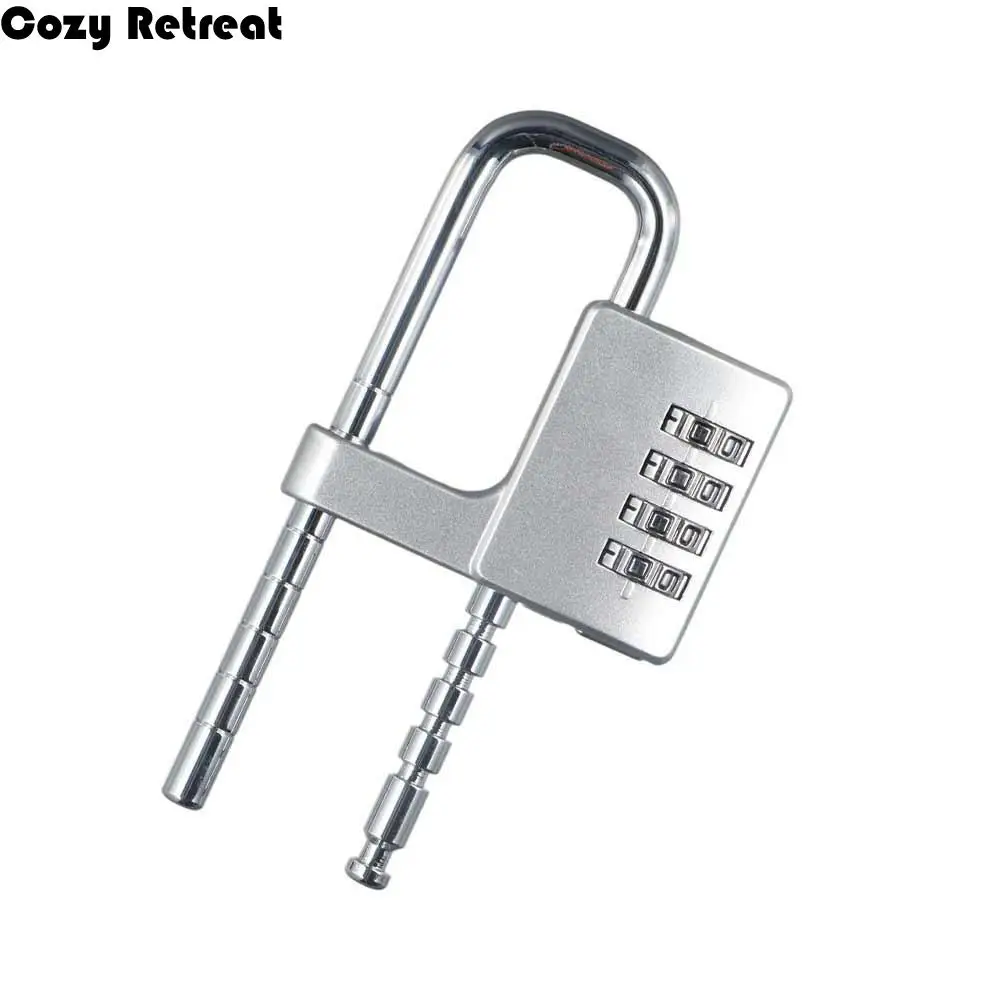 

Retractable Adjustable Lengthened U-shaped Lock 4Digit Security Password Lock Head U-shaped Mechanical Combination Padlock Gym