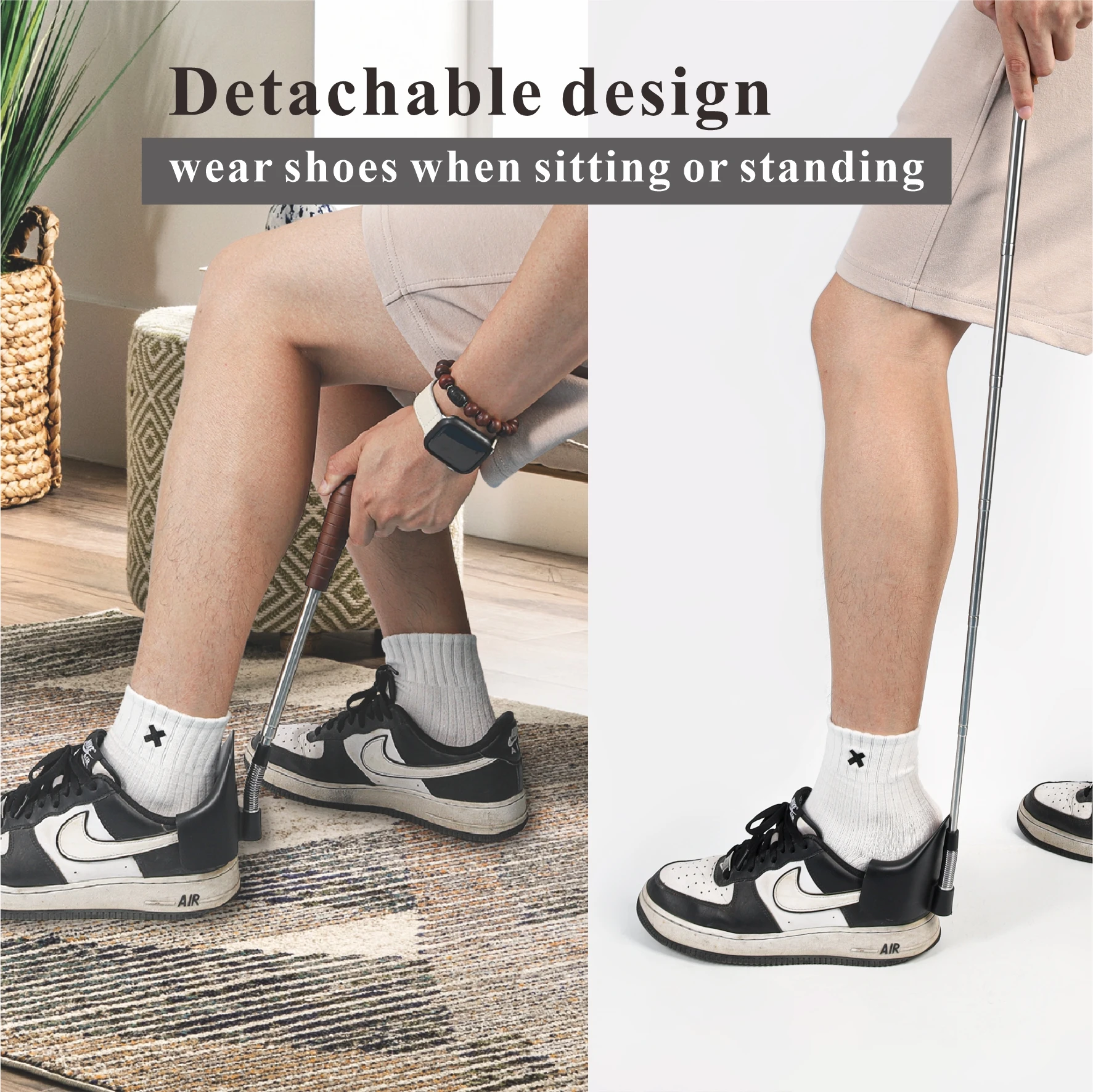 Shoe Horn Long Handle for Seniors-10-31 Telescopic Shoehorns For Men Pregnant Woman Gifts Elderly Dad