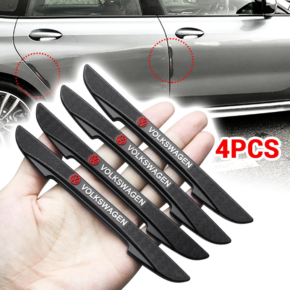

Hub Caps 4Pcs Car Door Edge Rearview Mirror Bumper Anti-collision Strips For Volkswagen Golf Caddy Passat GTI Lavida Sagitar Sci