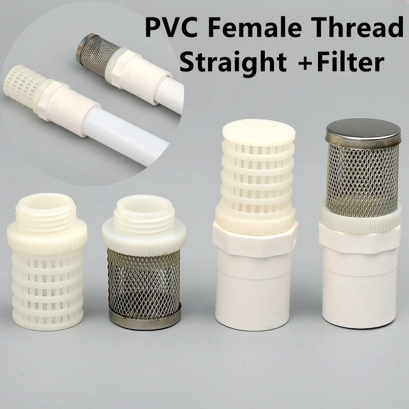 1/2~2.5 Inch Stainless Steel Mesh Filter ABS Plastic Combination Aquarium Fish Tank Water Pump Strainer Water Cleaning Fitting