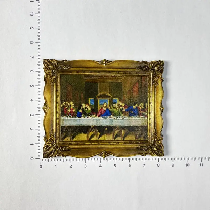 Ensemble d'aimants 3D de Cuisine européenne-table de dîner interactif et jetons de saveur culturelle, Souvenir de gastronomie modulaire