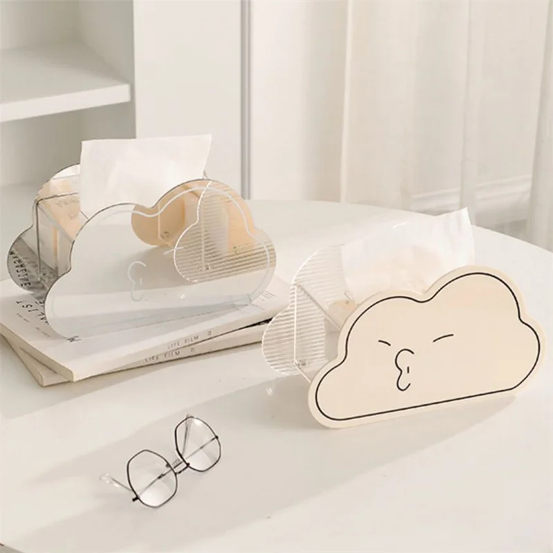 

Cloud Star Tissue Box Acrylic Living Room Cream Cute New Style Paper Box Cute Fashion