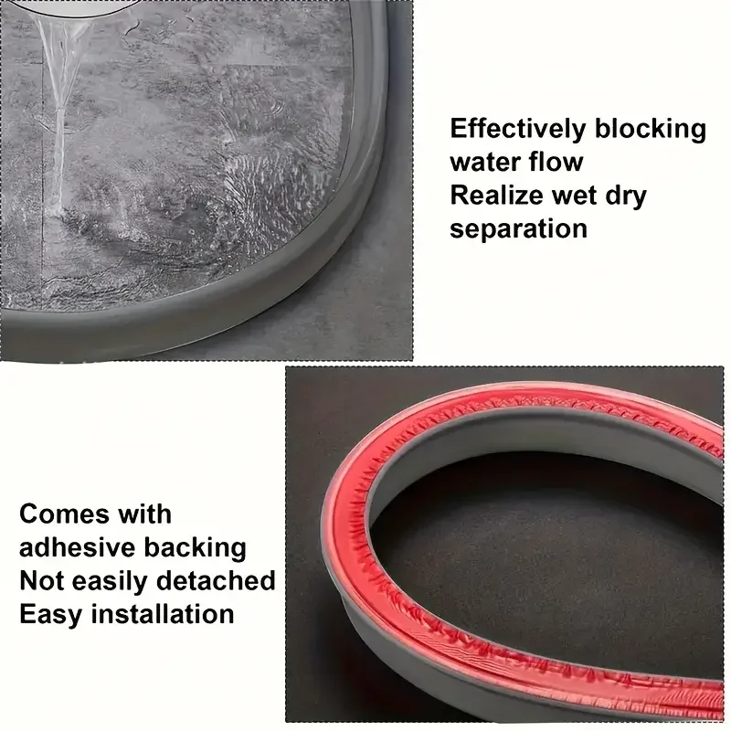 Self-Adhesive Sink Waterproof Strip Countertop Splash Guard Shower Threshold Protector Water Edge Protection Strip for Stove