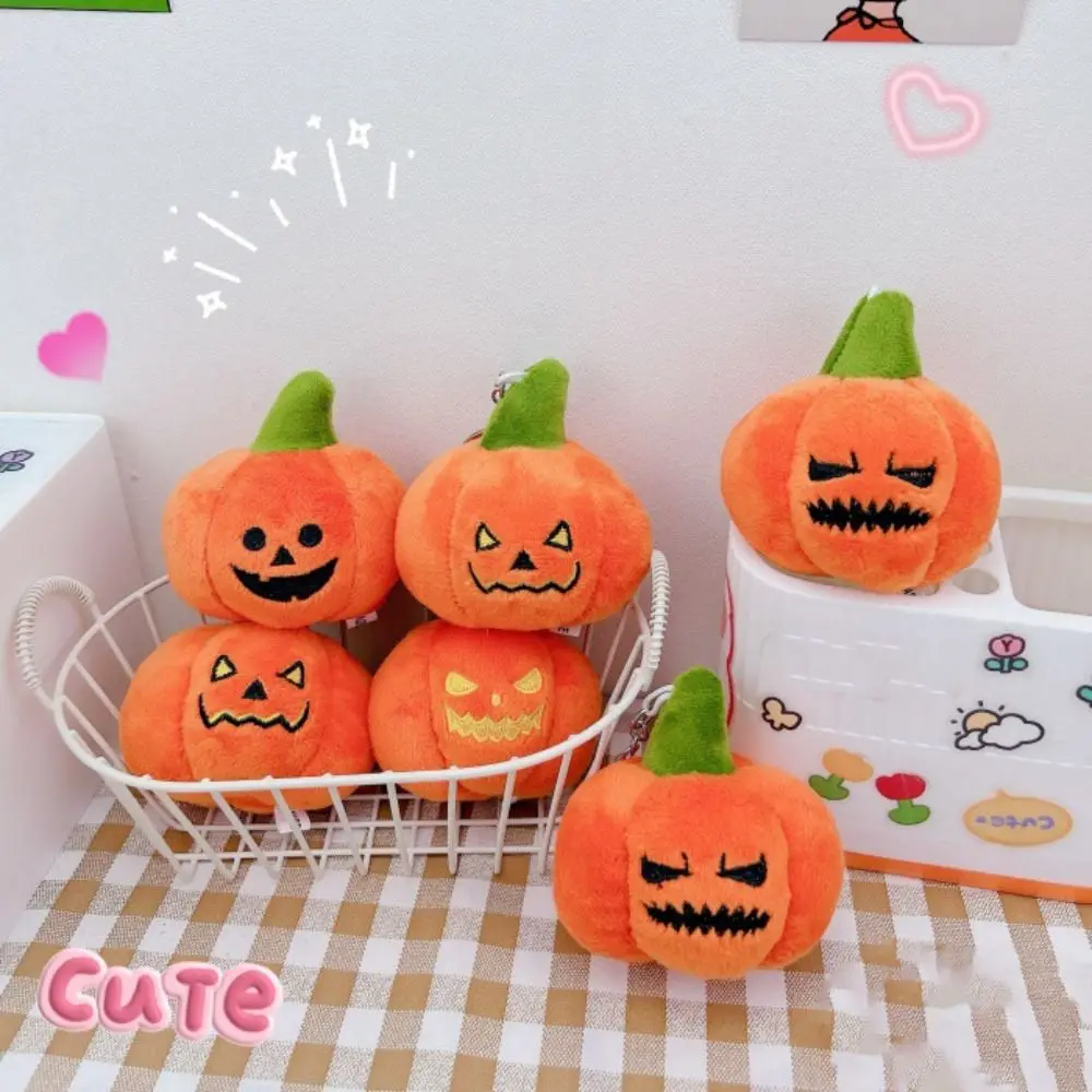 Creative Cartoon Pumpkin Keychain Hanging Stuffed Halloween Pendant host Cute Backpack Charm Students