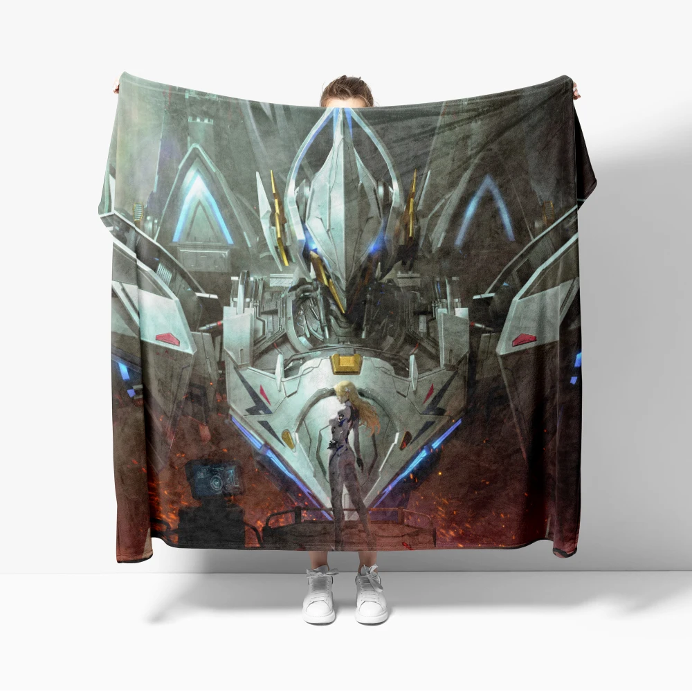 Flannel Blanket Game Mecha Breaks mecha shooter Decor Blanket Cozy Soft Lightweight Warm 30x40inch 40x50inch for Couch Sofa Bed